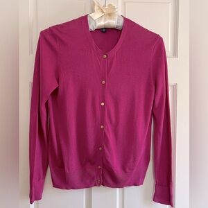 TOMMY HILFIGER Women's L Raspberry Pink Cardigan Pre-owned